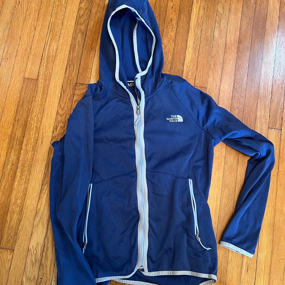 The North Face Navy and Light Blue Fleece Jacket